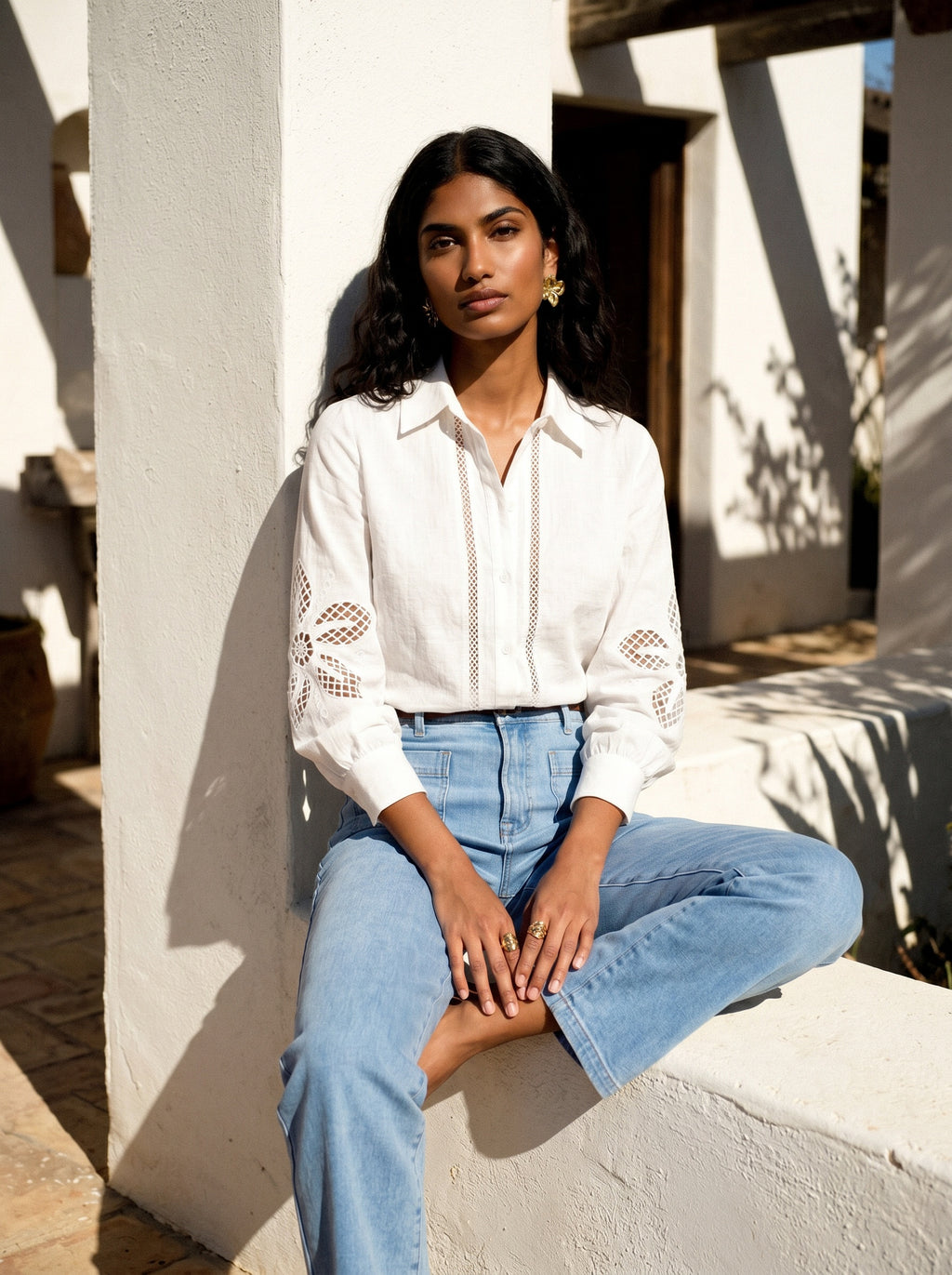 Chemise ajourée NOÉMIE