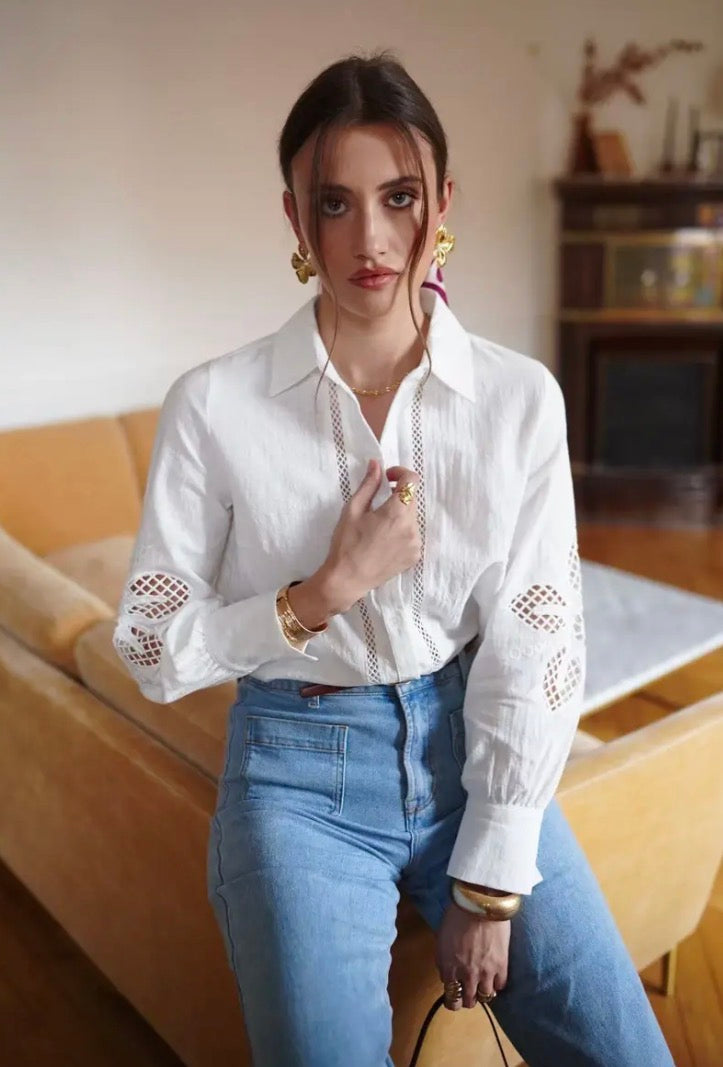 Chemise ajourée NOÉMIE