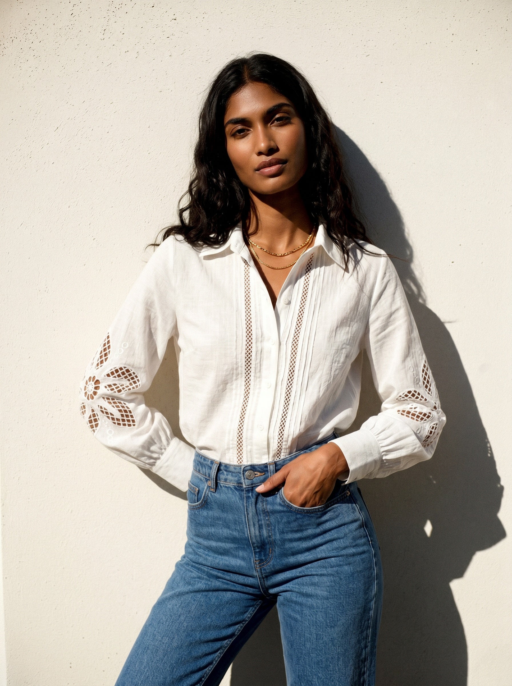 Chemise ajourée NOÉMIE