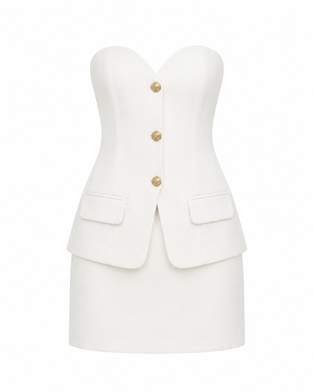 Robe CAPRI - tweed blanc