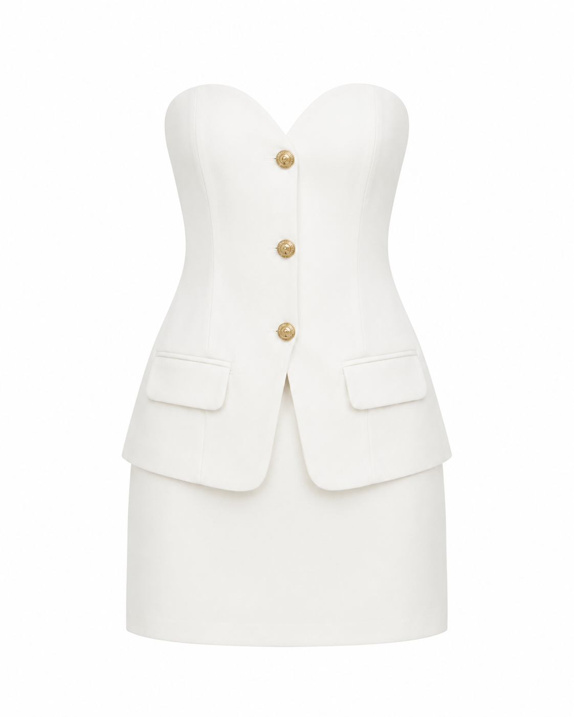 Robe CAPRI - tweed blanc